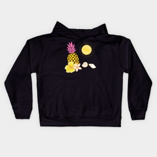 Pineapple, Sun and the Beach Kids Hoodie